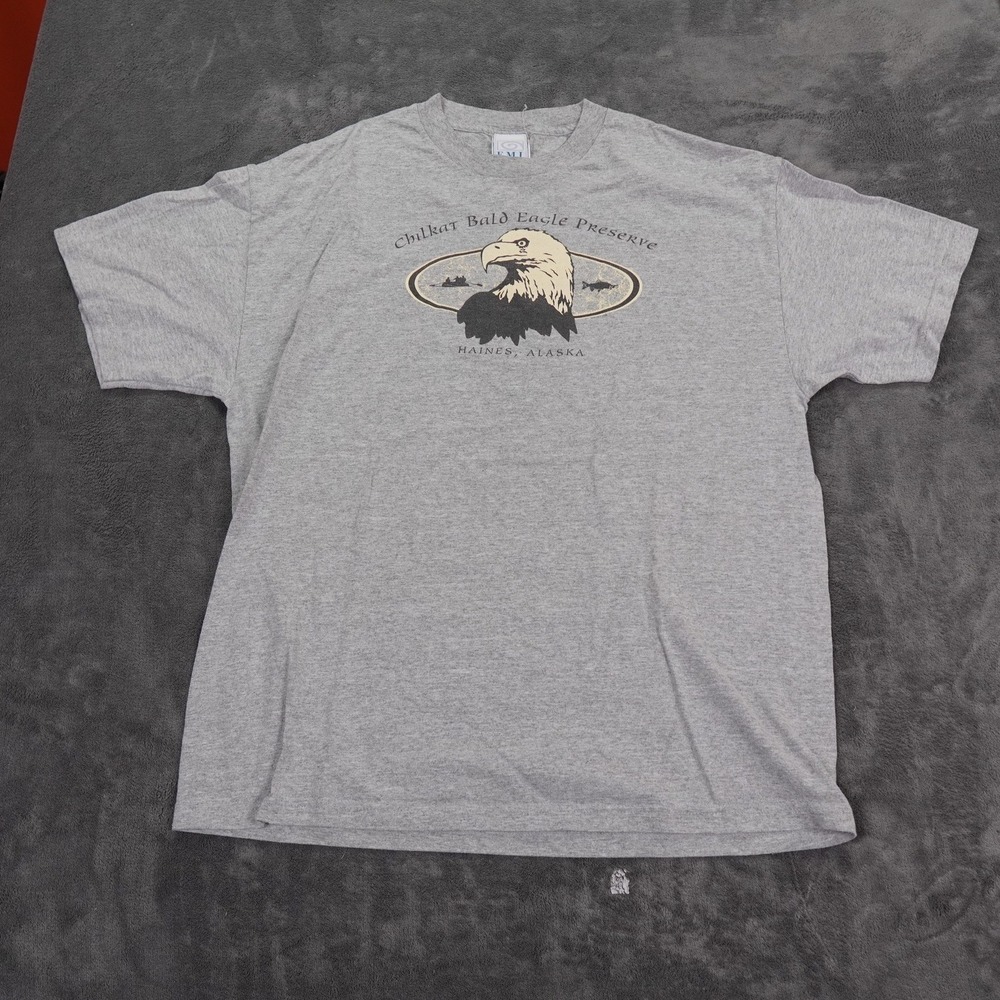 VTG Chilkat Bald Eagle Preserve Shirt Men XL Haines Alaska Graphicβ EMI Nature
